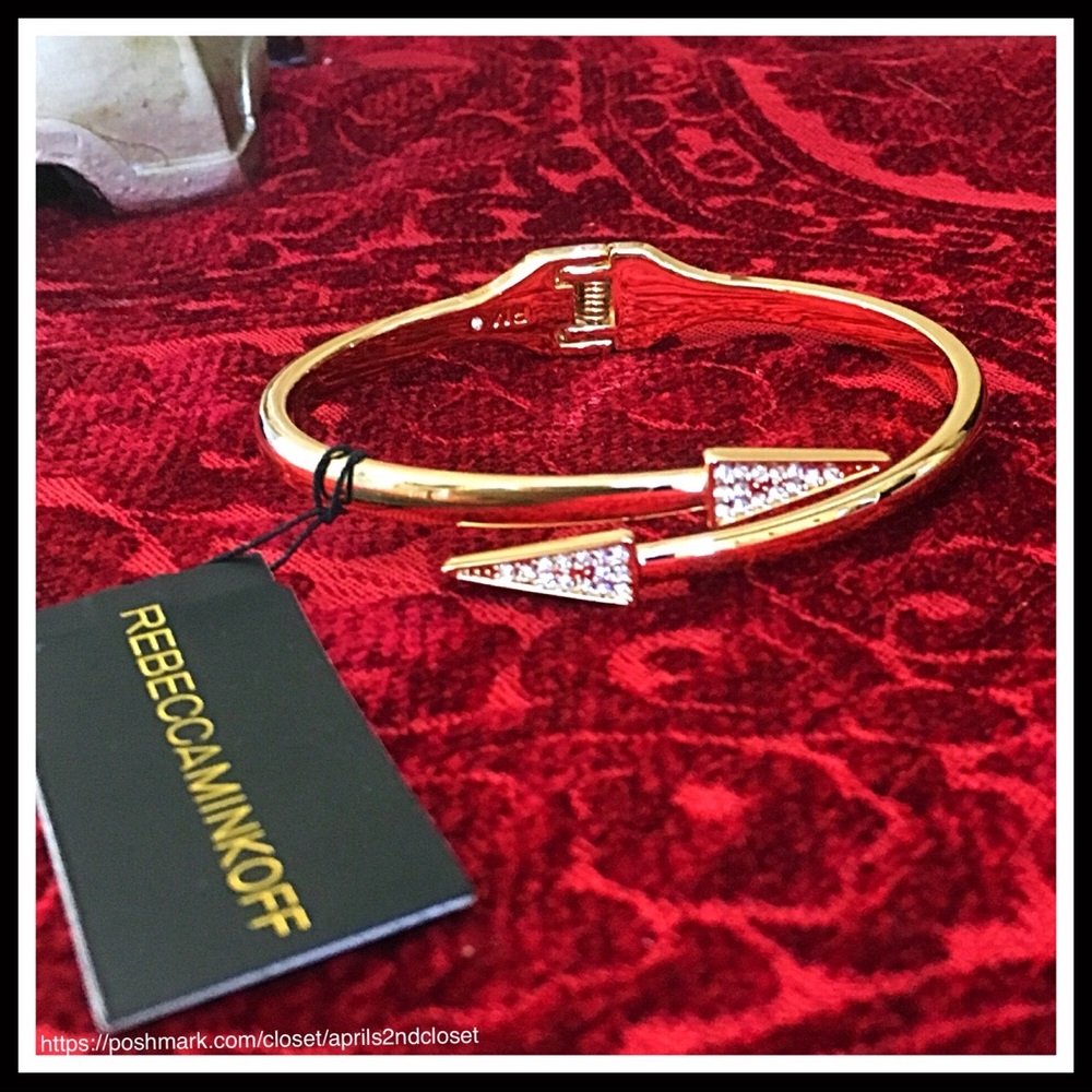 REBECCA MINKOFF PAVE CRYSTAL EMBELLISHED CUFF - Picture 3 of 5